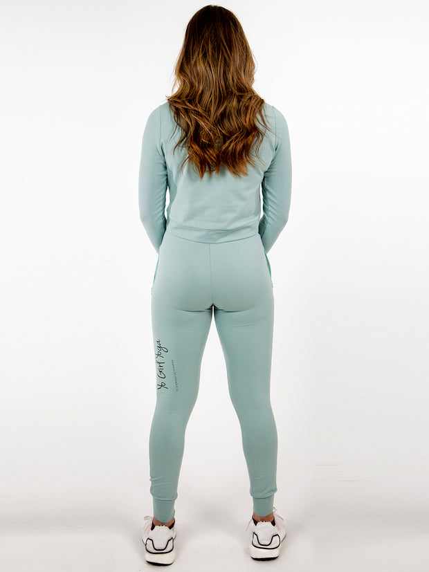 Seafoam Cropped Sweatshirt & Sweatpants - Yo Girl Yogawear