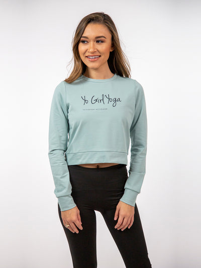 Seafoam Cropped Sweatshirt - Yo Girl Yogawear
